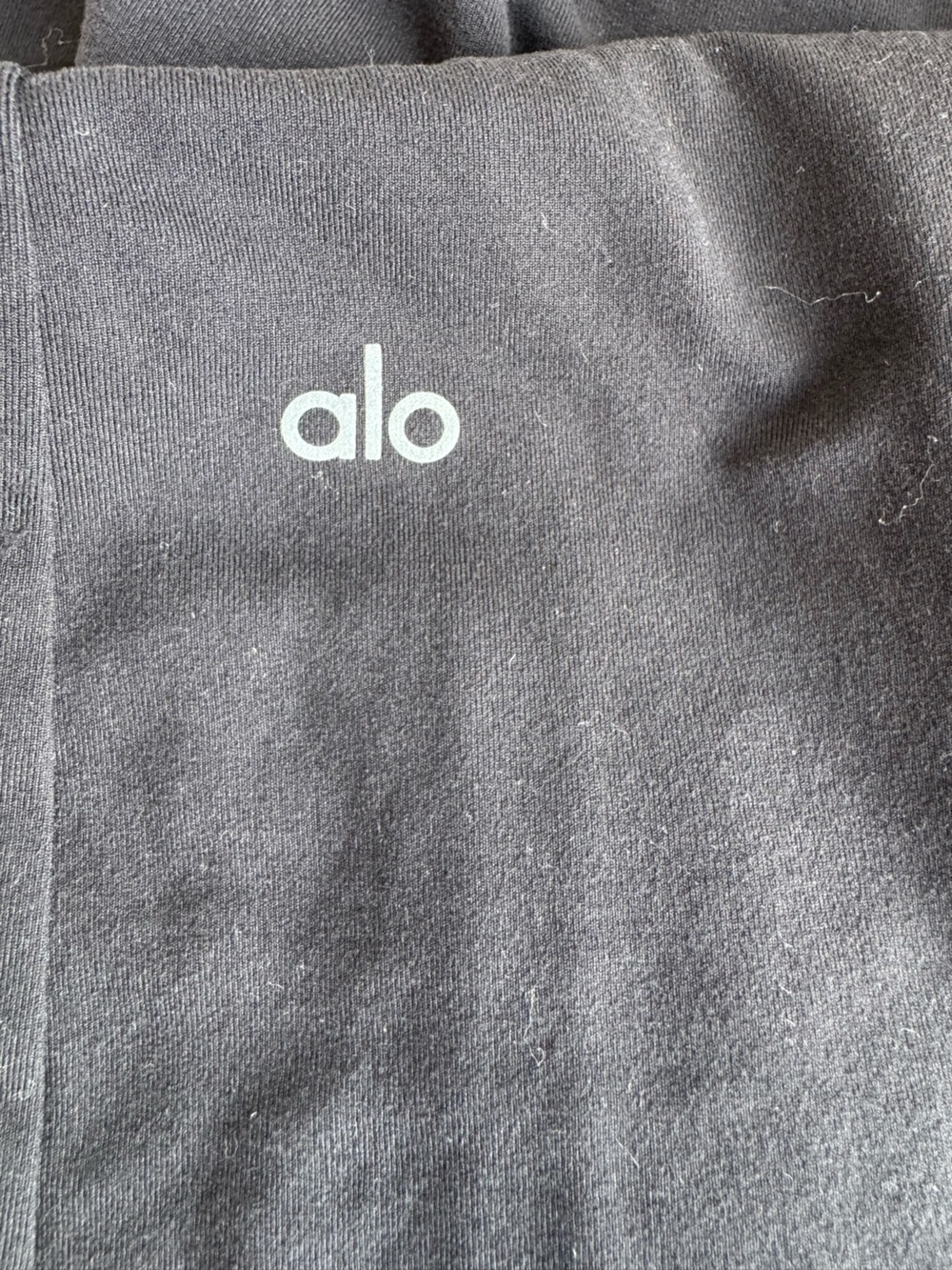 Alo Yoga High-Waist Zip It Flare Leggings black small high-rise fit split-hem - Picture 5 of 8